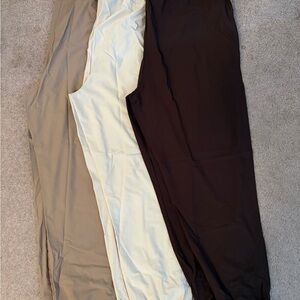 Women's Track Pants in Black, Cream, and Tan
